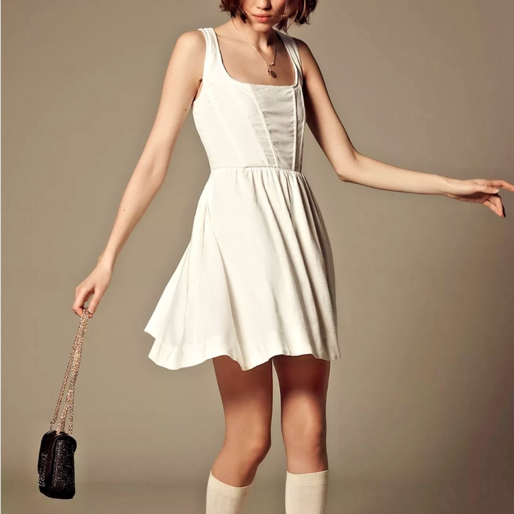 Aureta Fit & Flare Corset Mini Dress